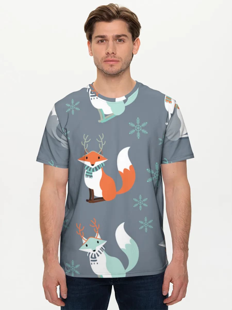 Winter Foxes With Antlers
