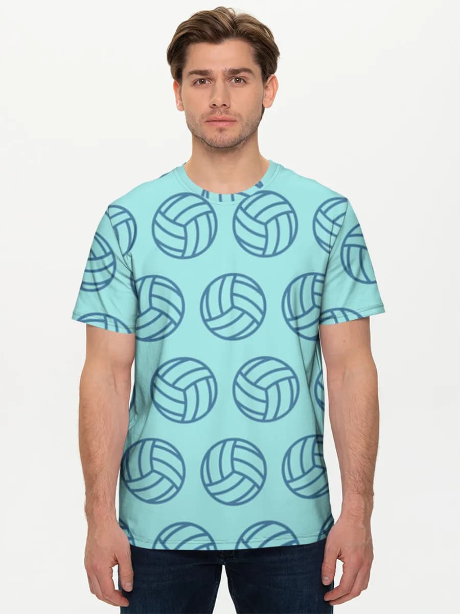 Volleyball Icon Print — Men's basic cotton T-shirt
