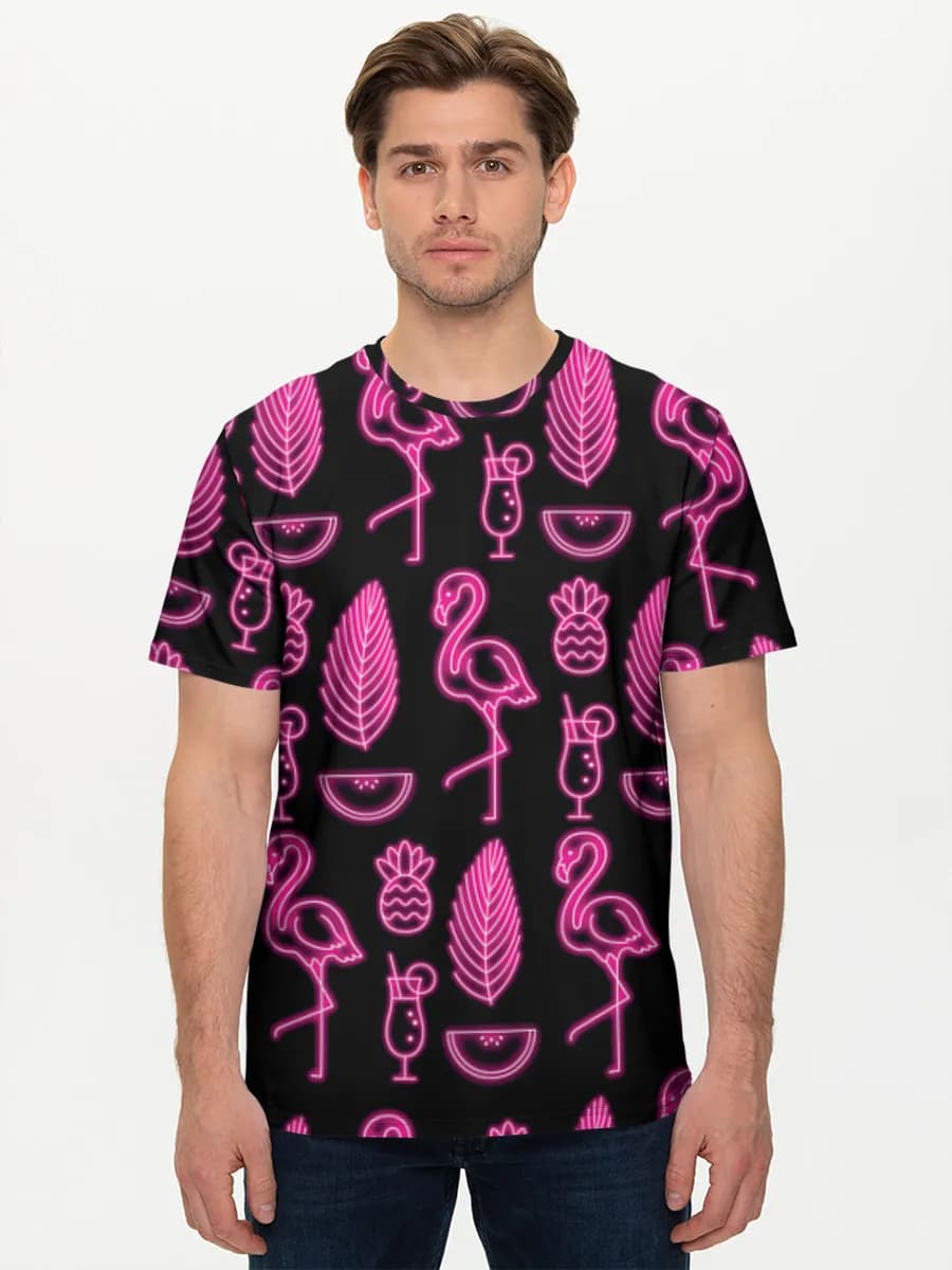 Neon Tropical Flamingo Vibes