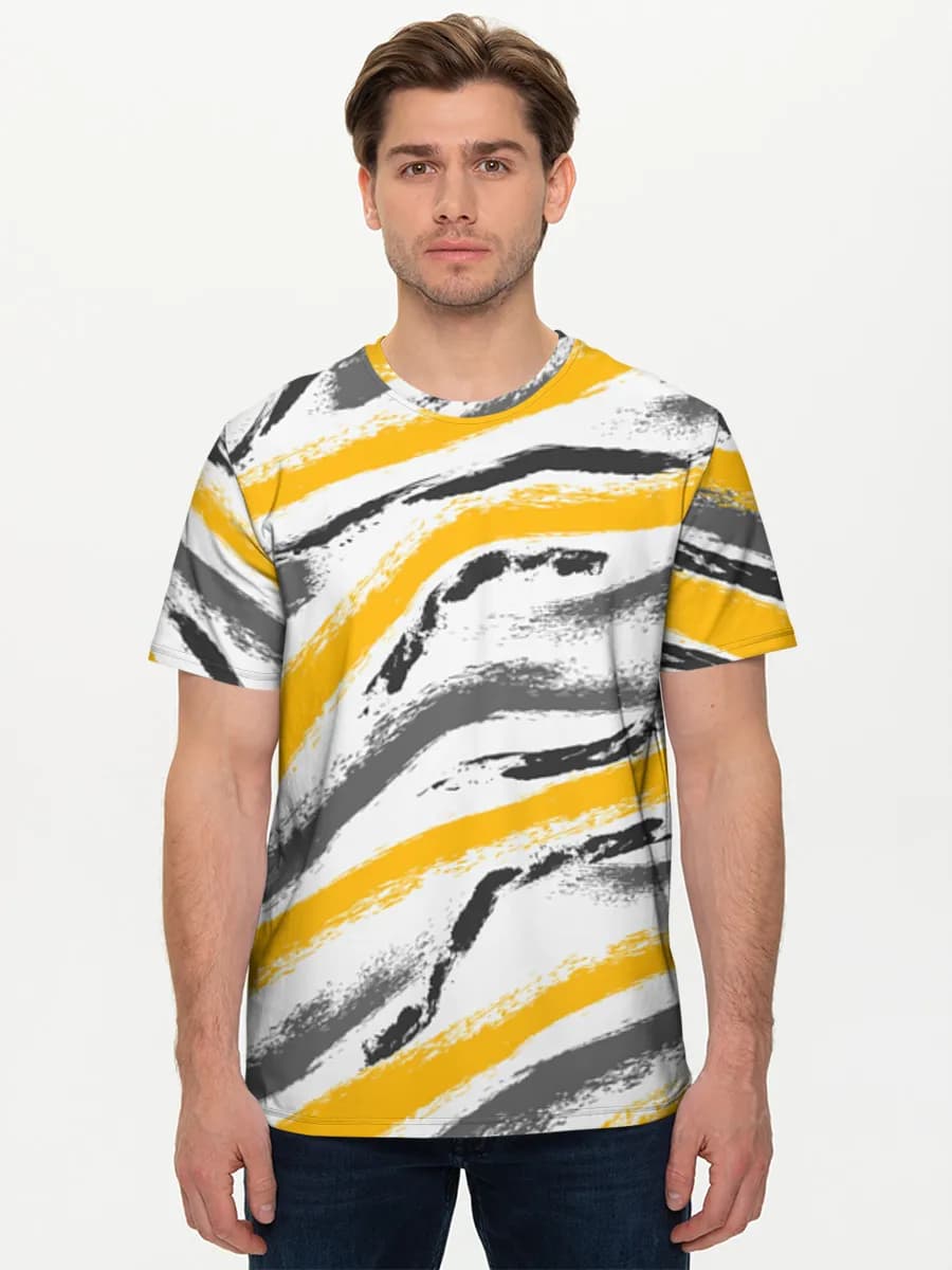 Mustard Chevron Brushstrokes