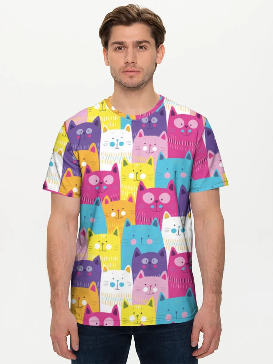 Colorful Cute Cat Faces