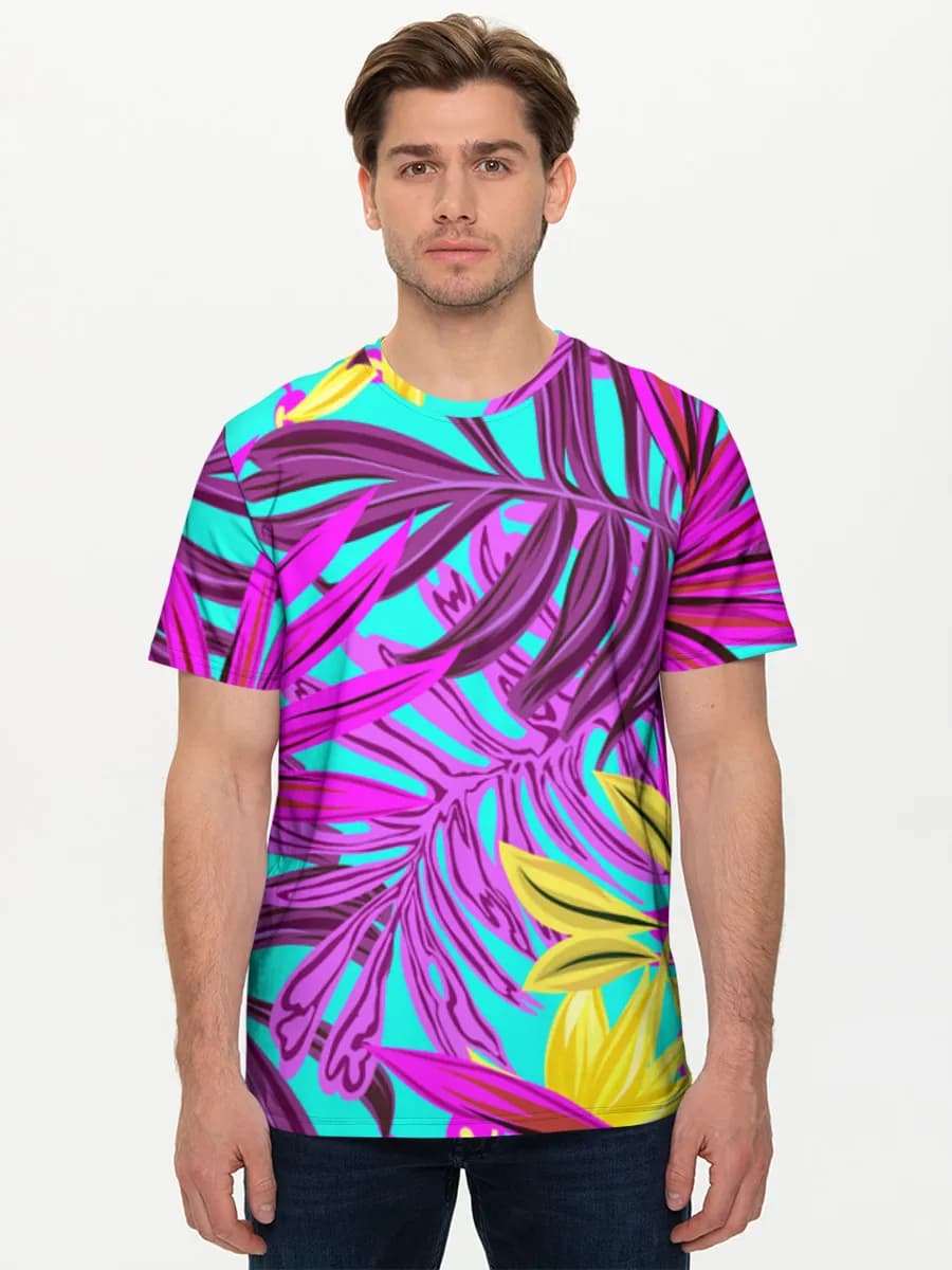 Neon Tropical Leaves