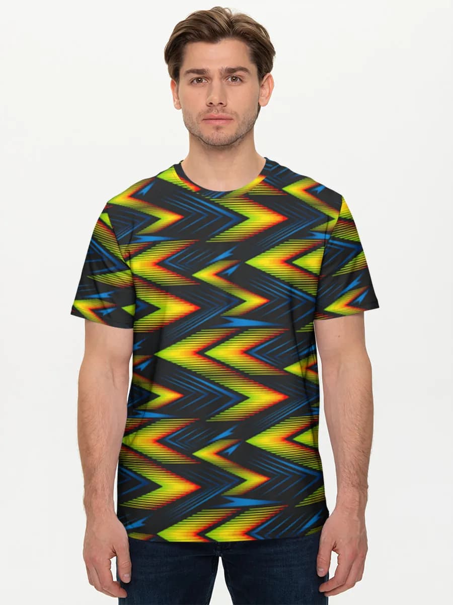 Neon Chevron Zigzag