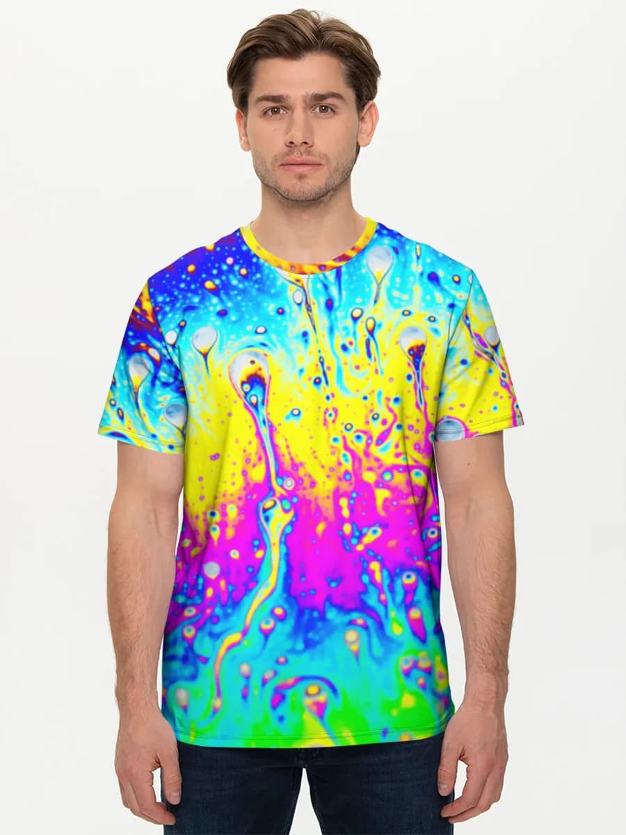 Neon Rainbow Fluid Splash
