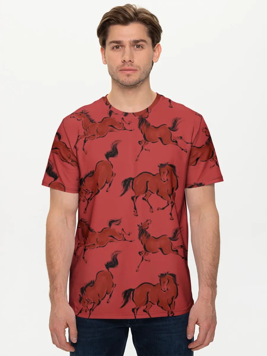 Running Horses Illustration
