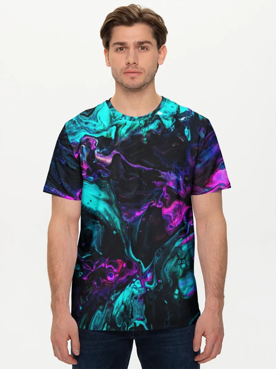 Neon Cosmic Fluid Swirl