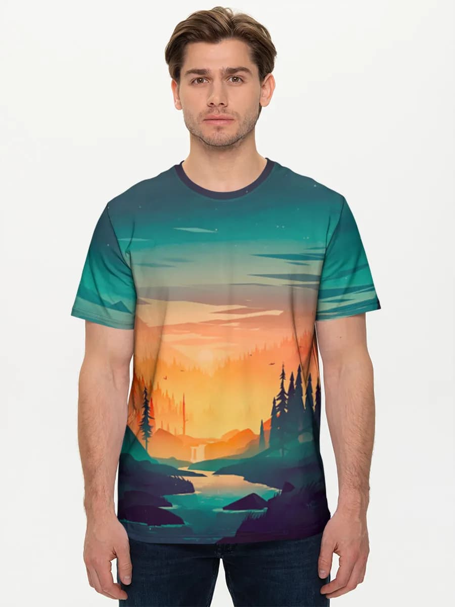 Starry Forest Sunset