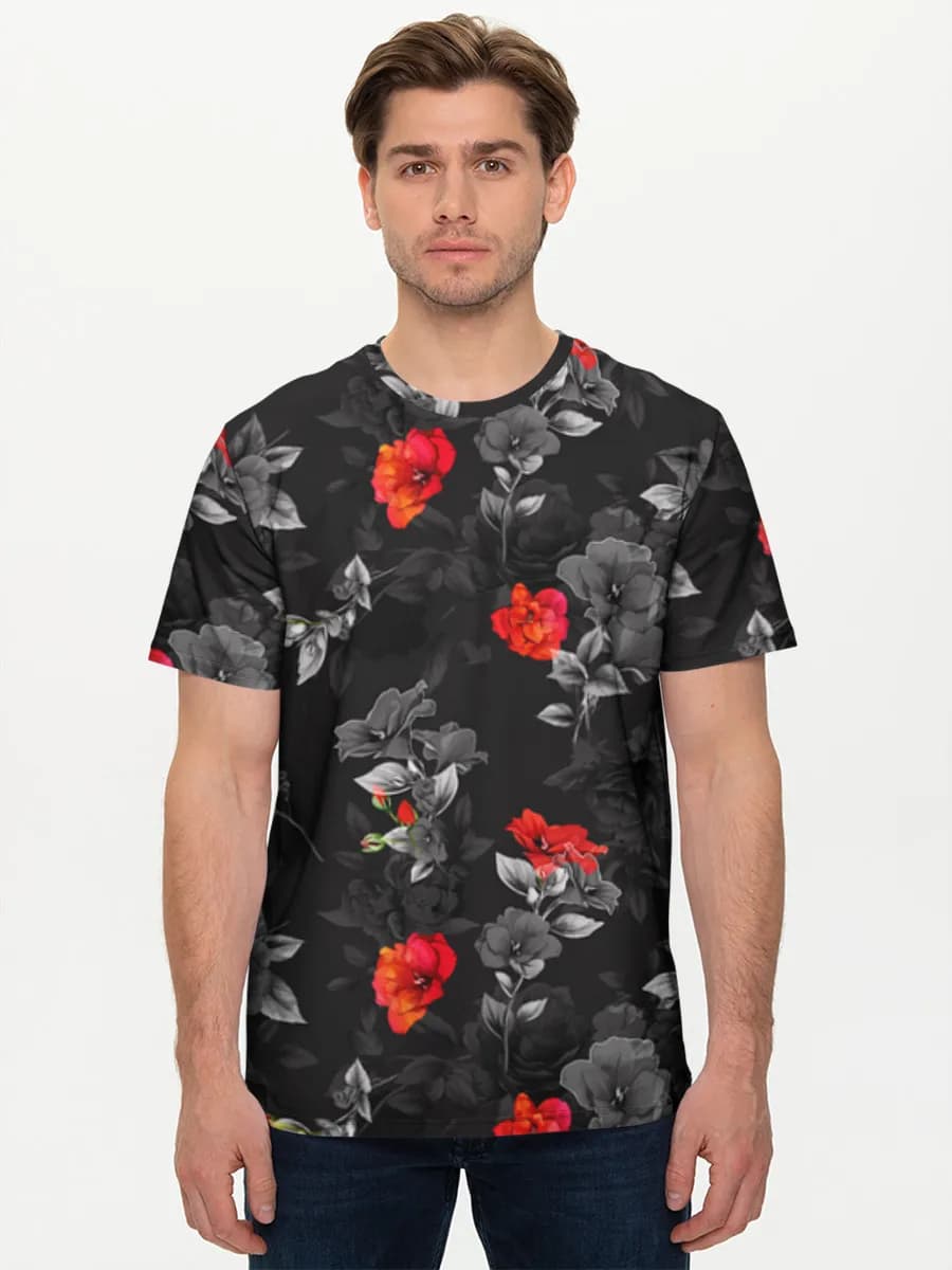 Dark Roses On Black