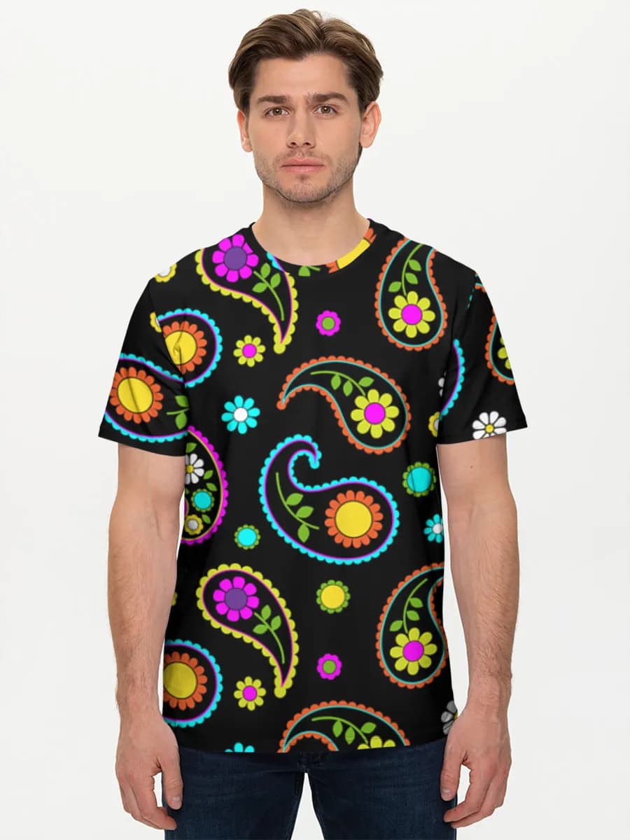 Neon Paisley Flowers