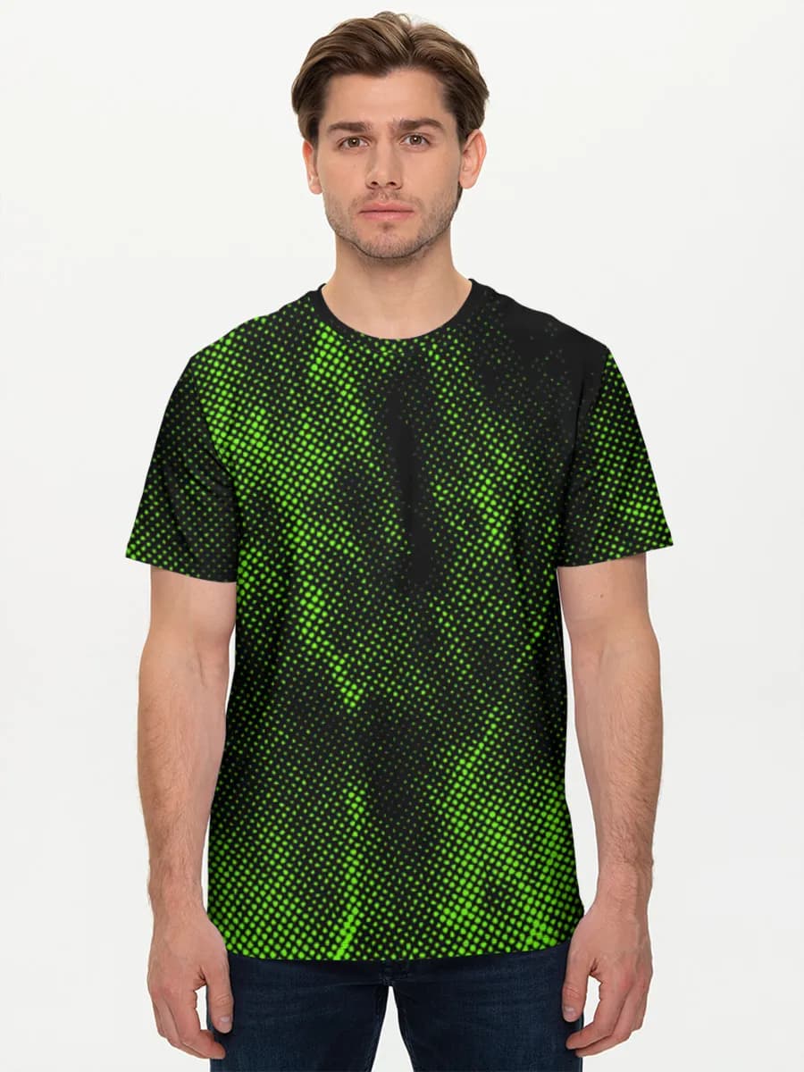 Neon Green Halftone Grunge