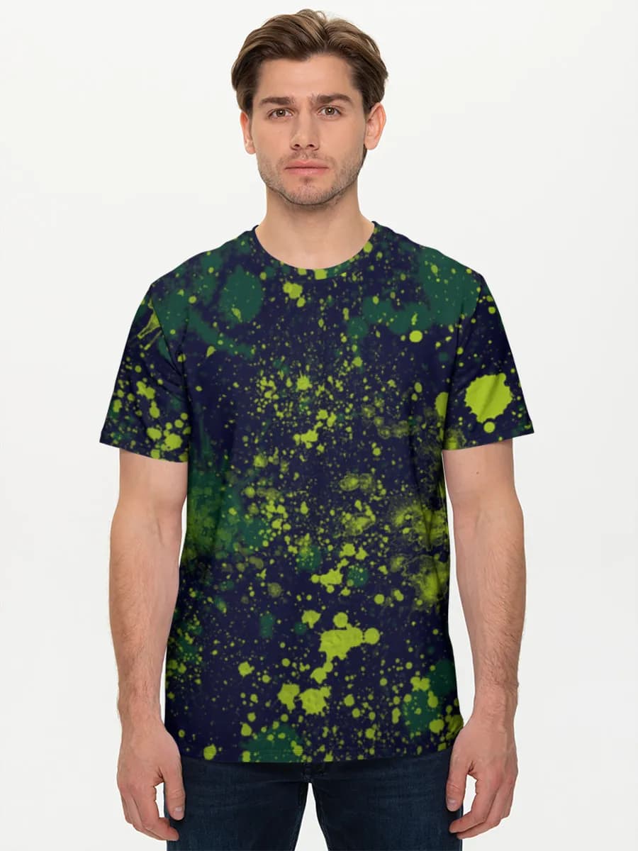 Neon Green Paint Splatter