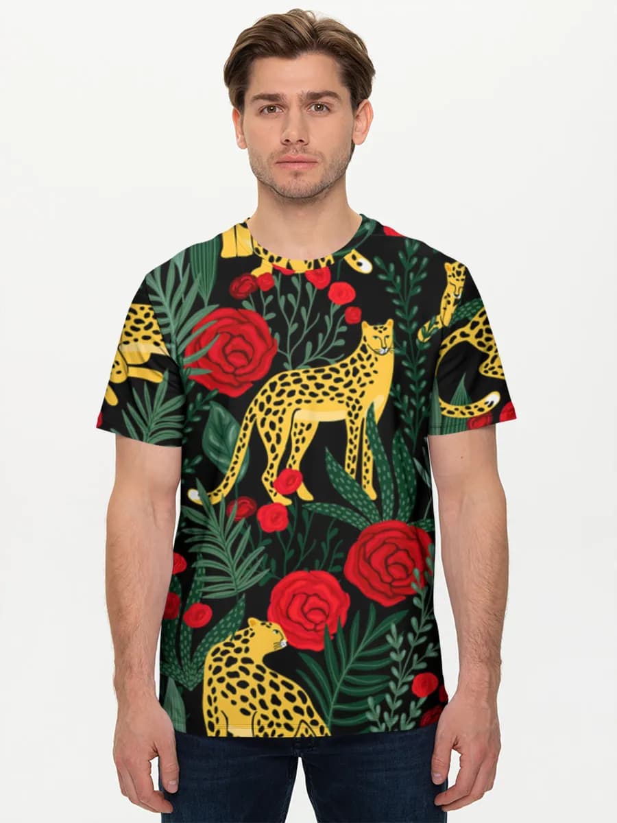 Leopards And Red Roses