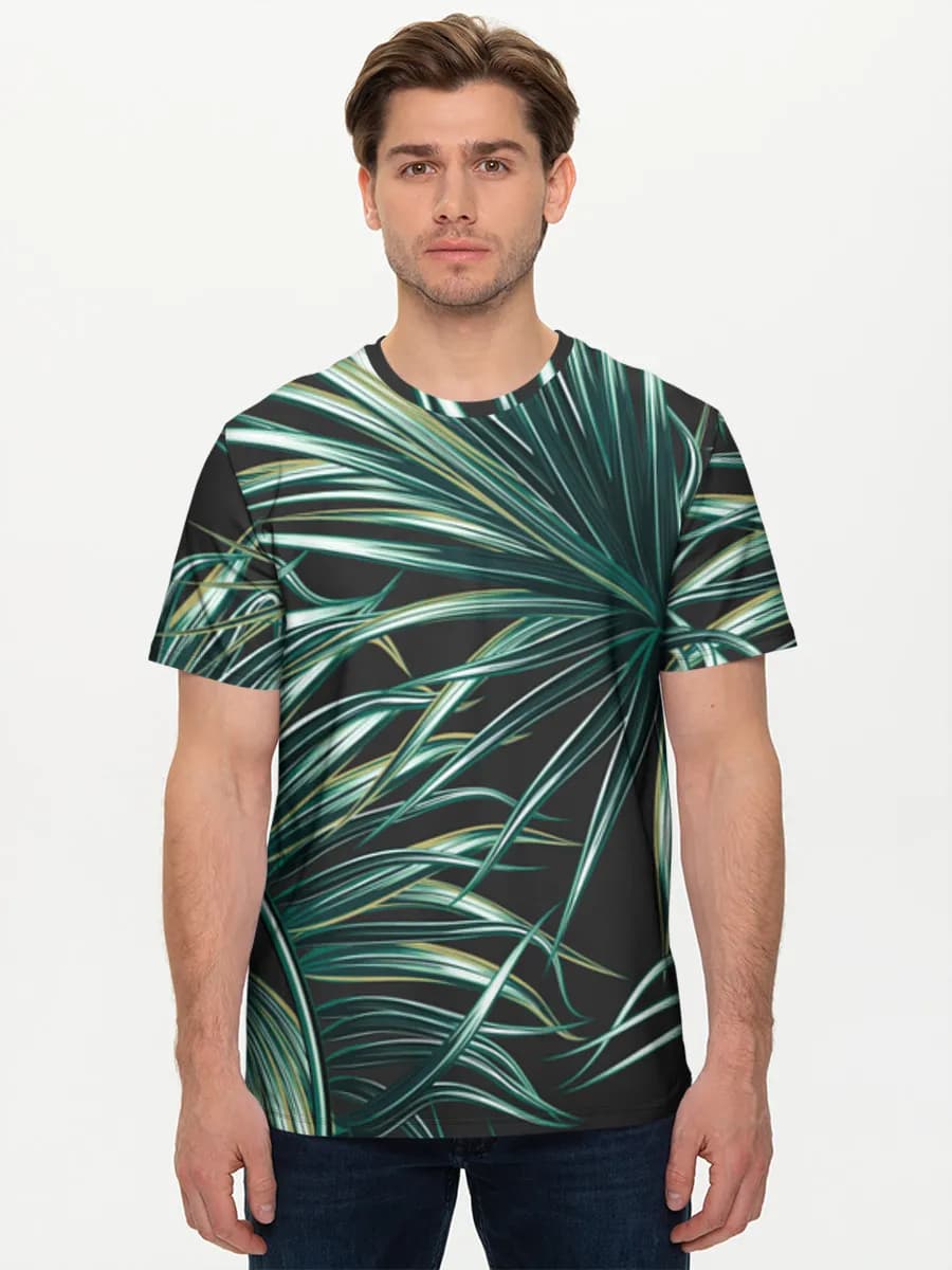 Neon Tropical Palm Leaves