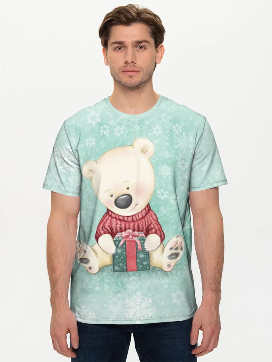 Cozy Polar Bear Gift — Men's basic cotton T-shirt