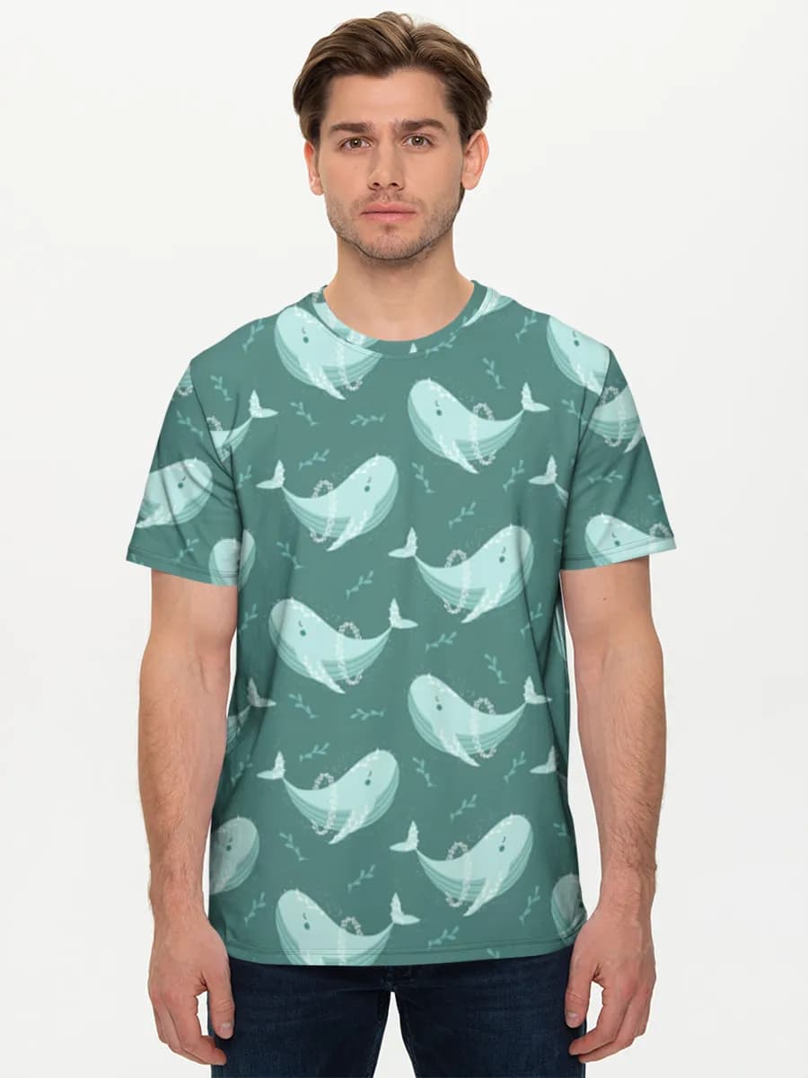 Cute Teal Whales