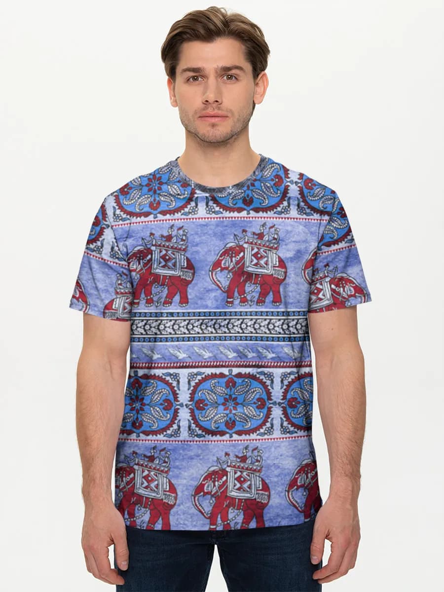 Boho Elephant Border Print