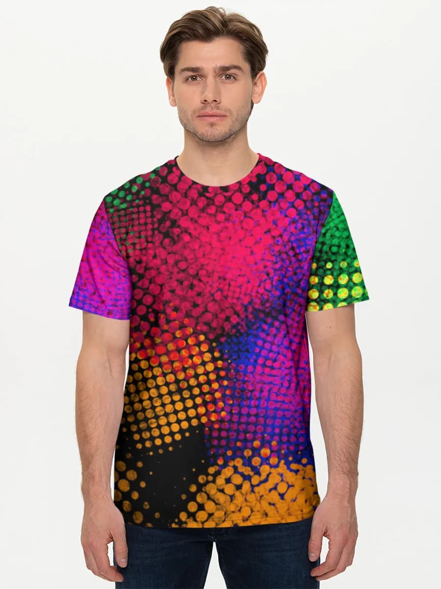 Neon Halftone Color Burst
