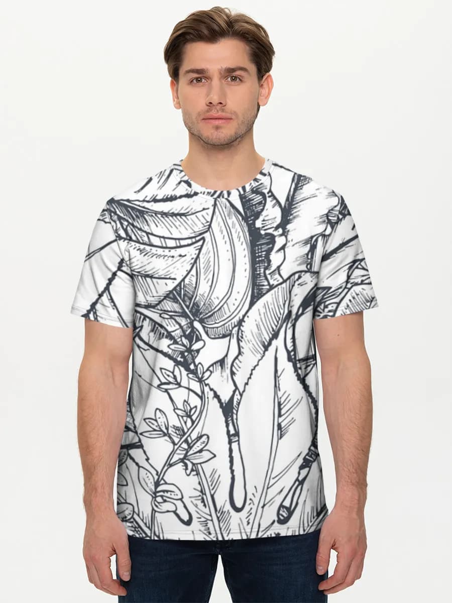 Tropical Botanical Line Art