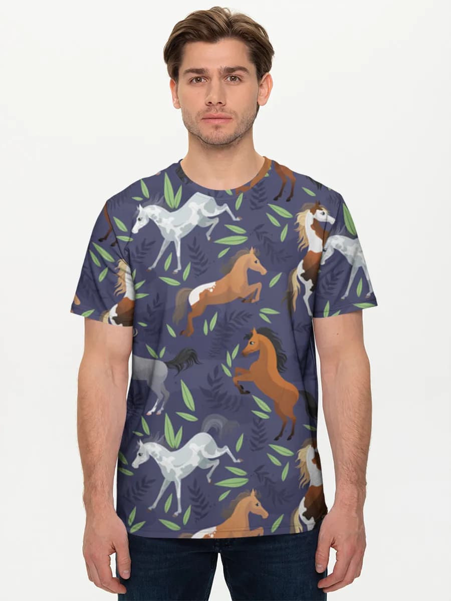 Prancing Horses And Leaves