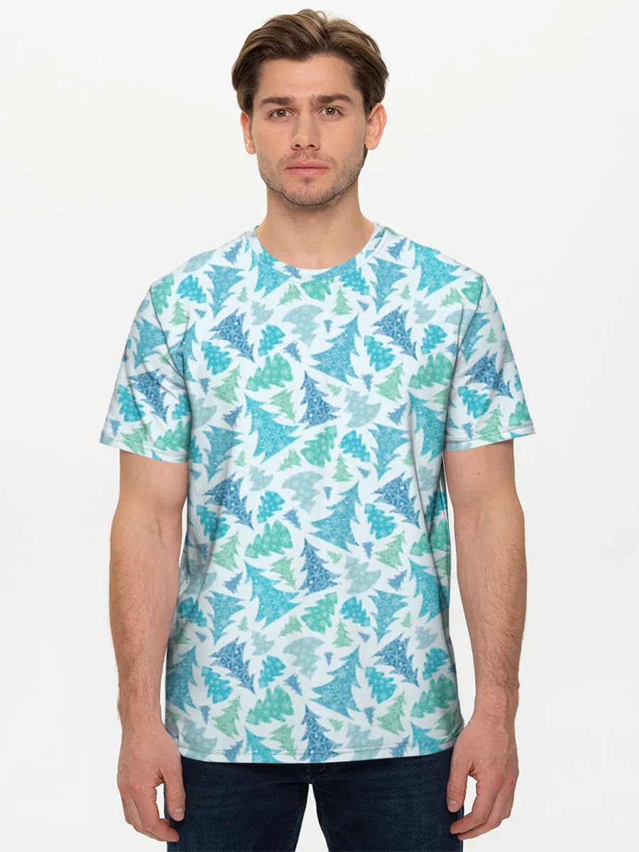 Teal Christmas Tree Forest
