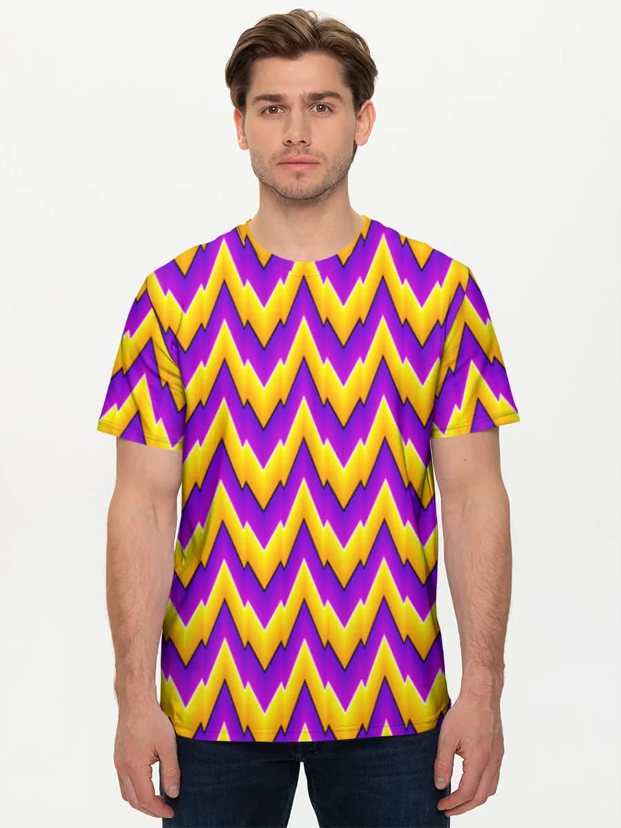 Purple Yellow Chevron Zigzags