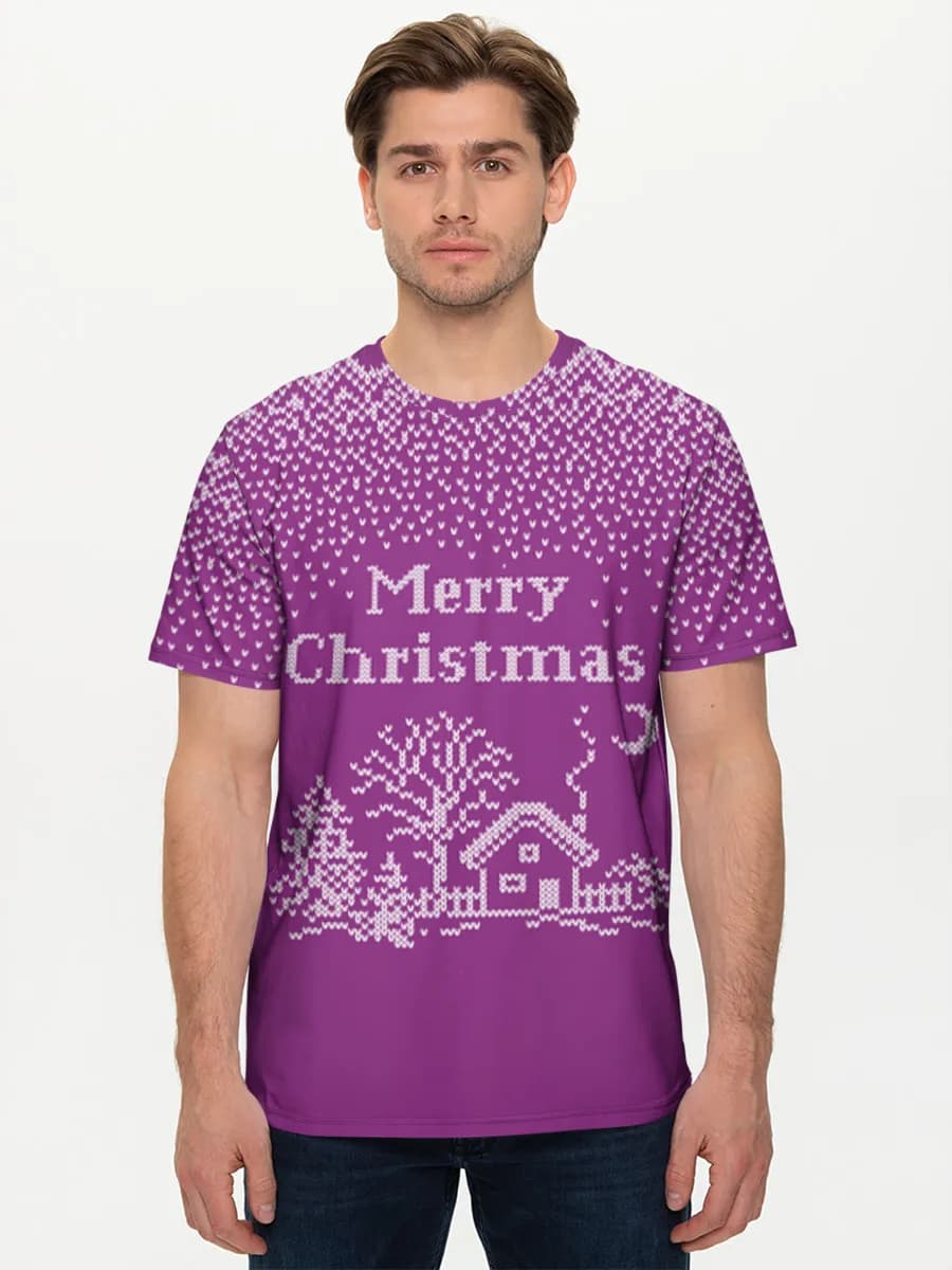 Merry Christmas Knit Sweater — Men's basic cotton T-shirt