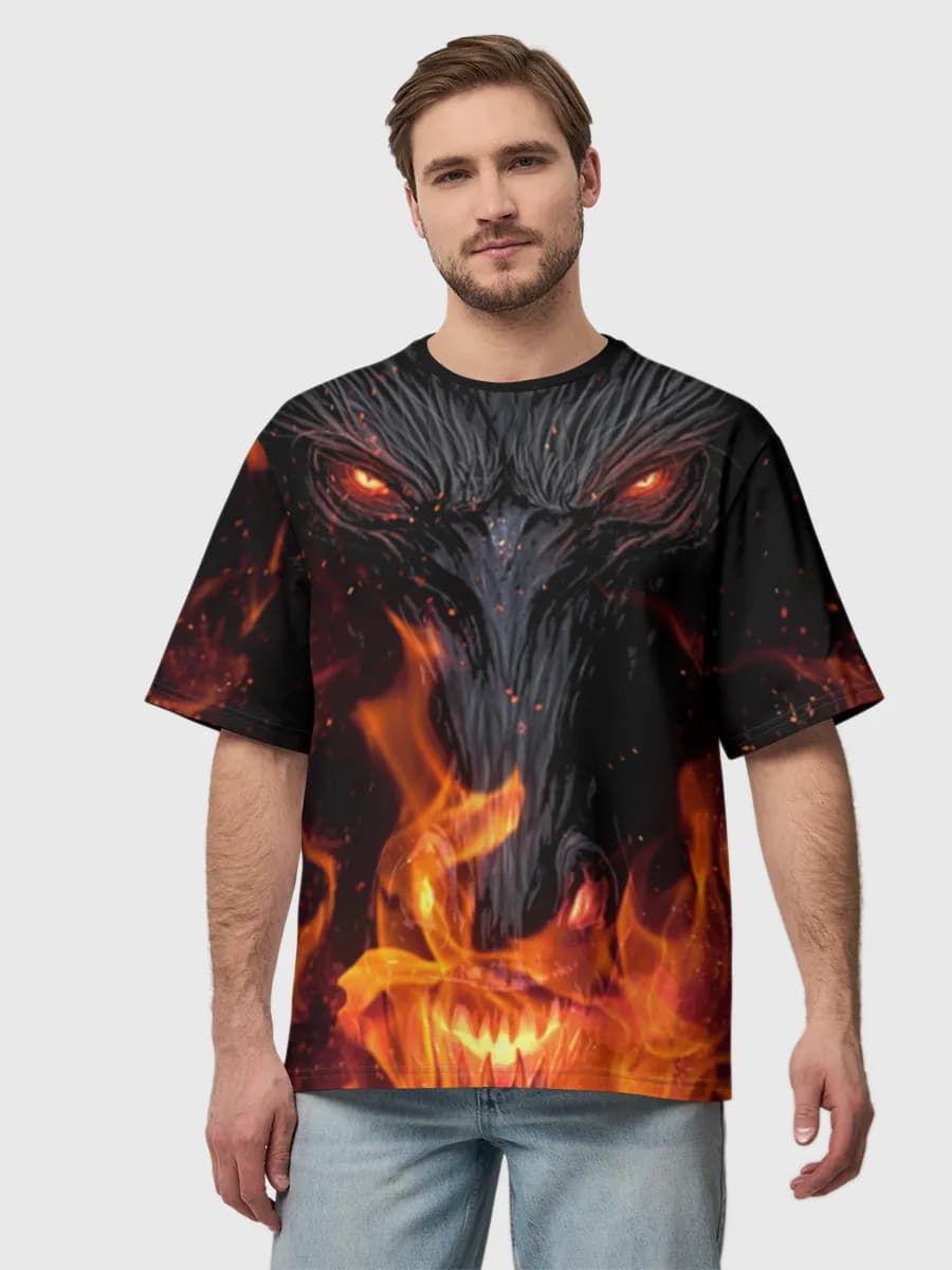 Men's oversized cotton T-shirt
