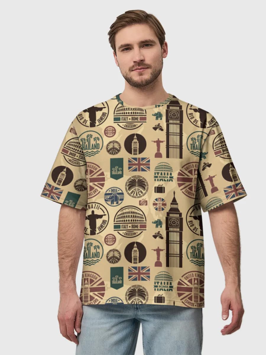 Men's oversized cotton T-shirt