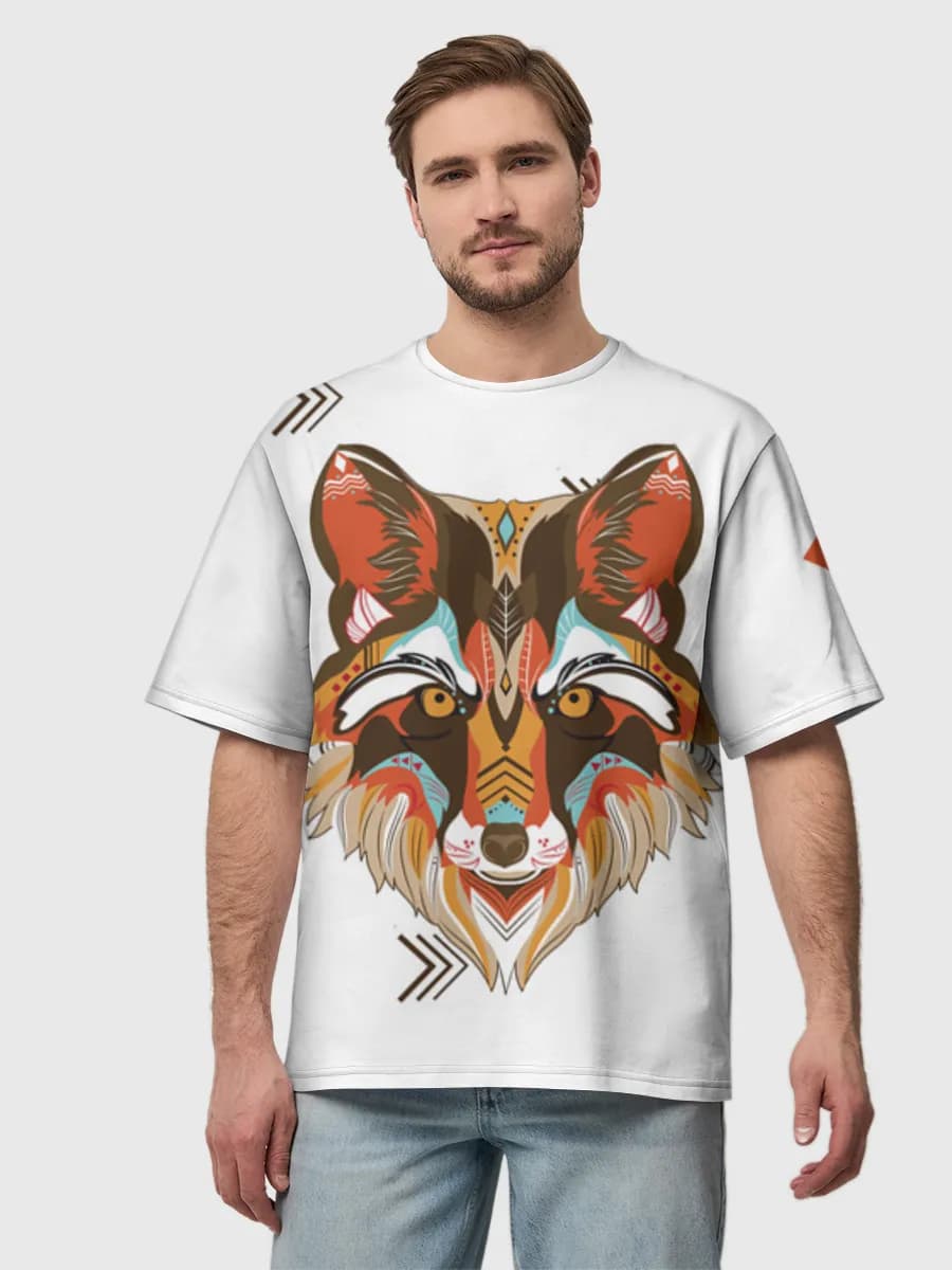 Geometric Tribal Fox Head