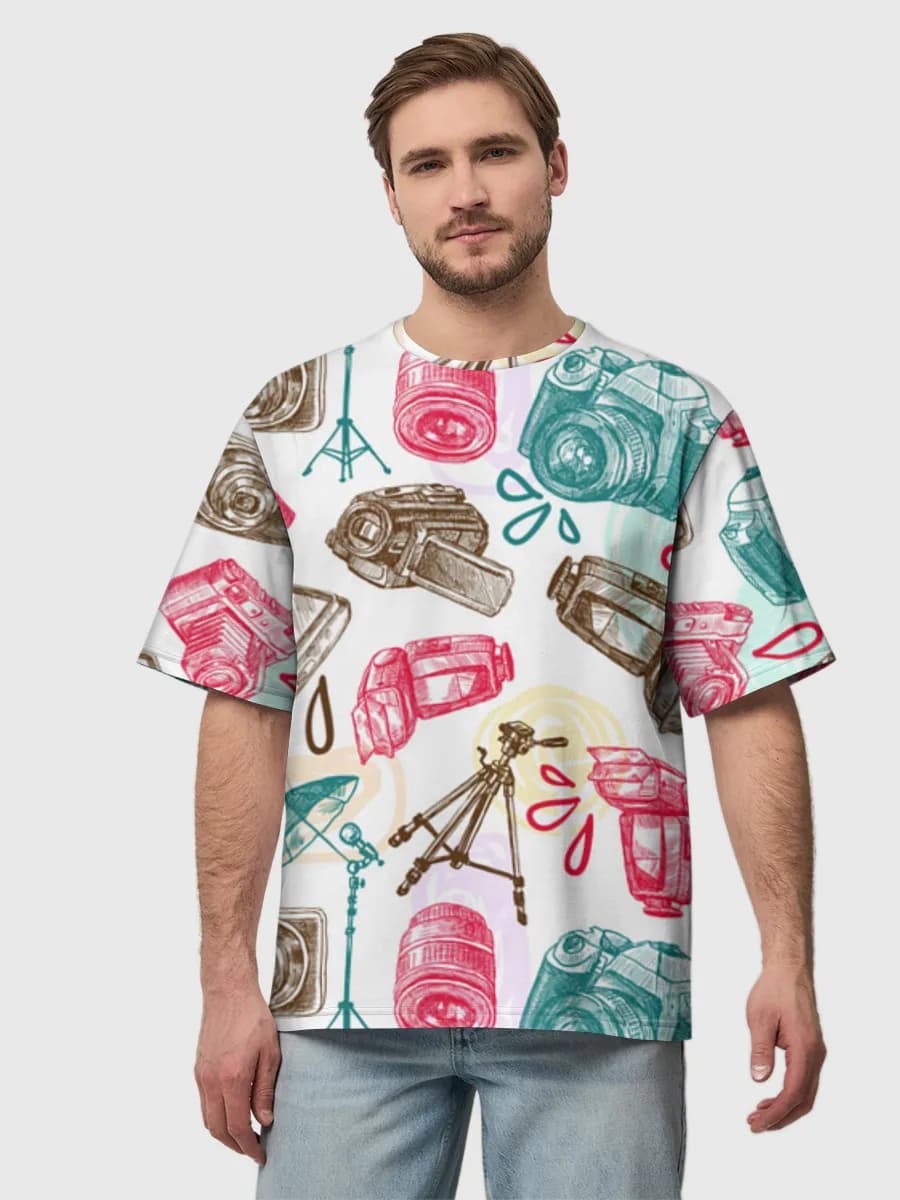Men's oversized cotton T-shirt