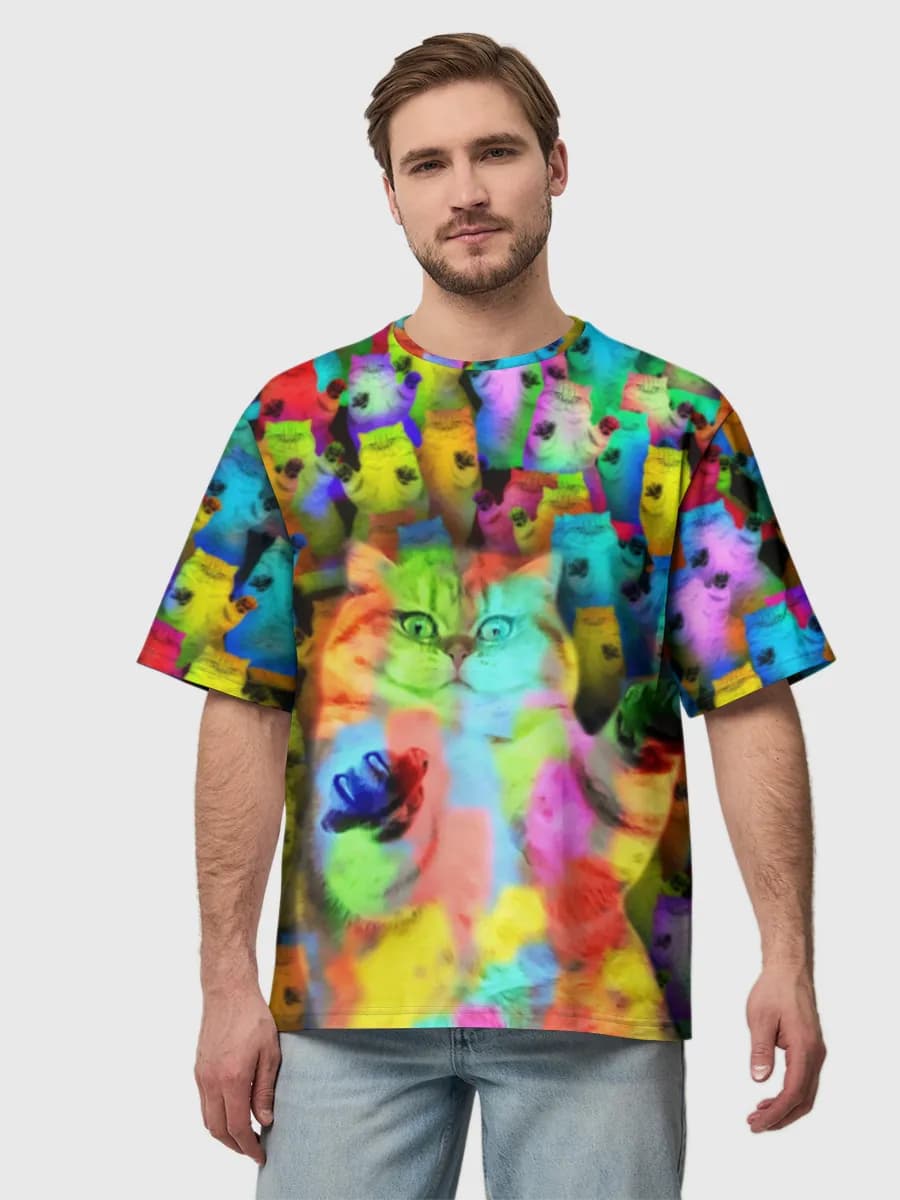 Men's oversized cotton T-shirt