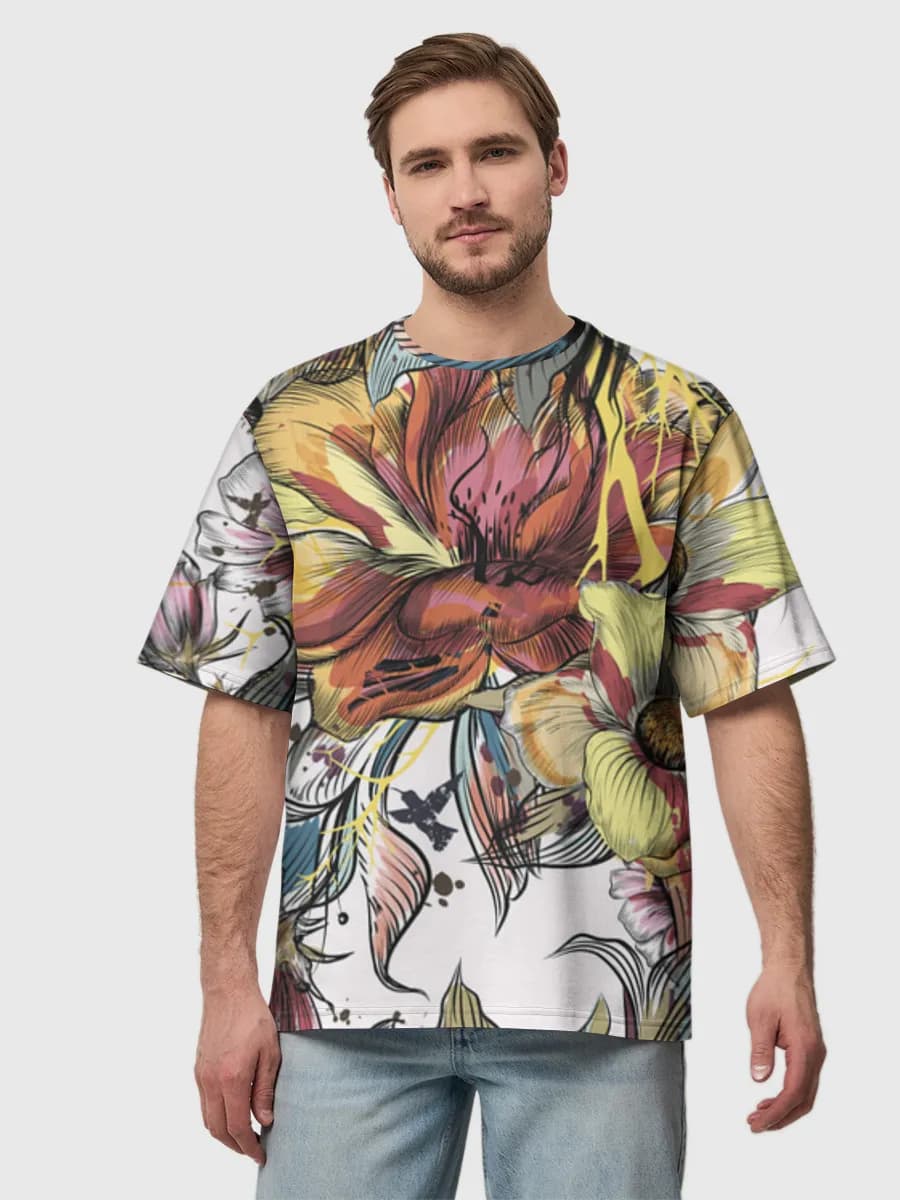 Men's oversized cotton T-shirt