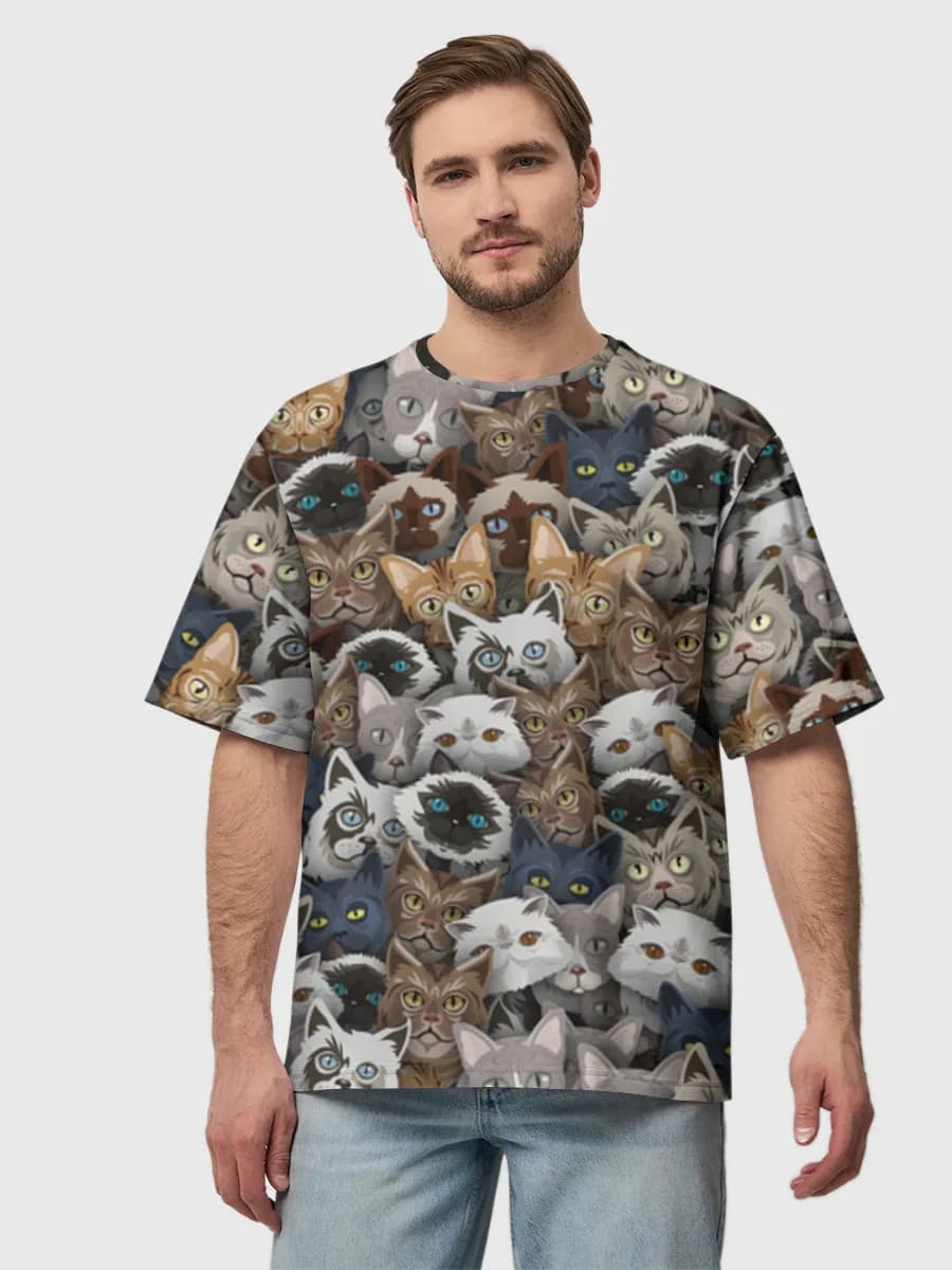 Men's oversized cotton T-shirt