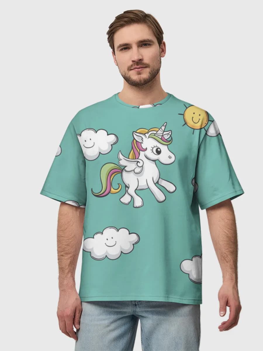 Men's oversized cotton T-shirt