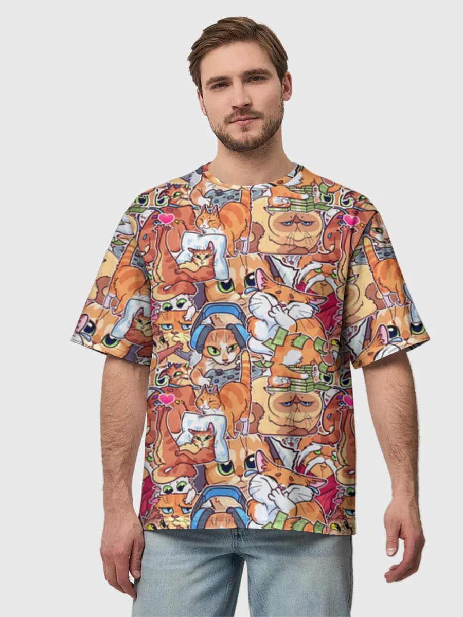 Men's oversized cotton T-shirt