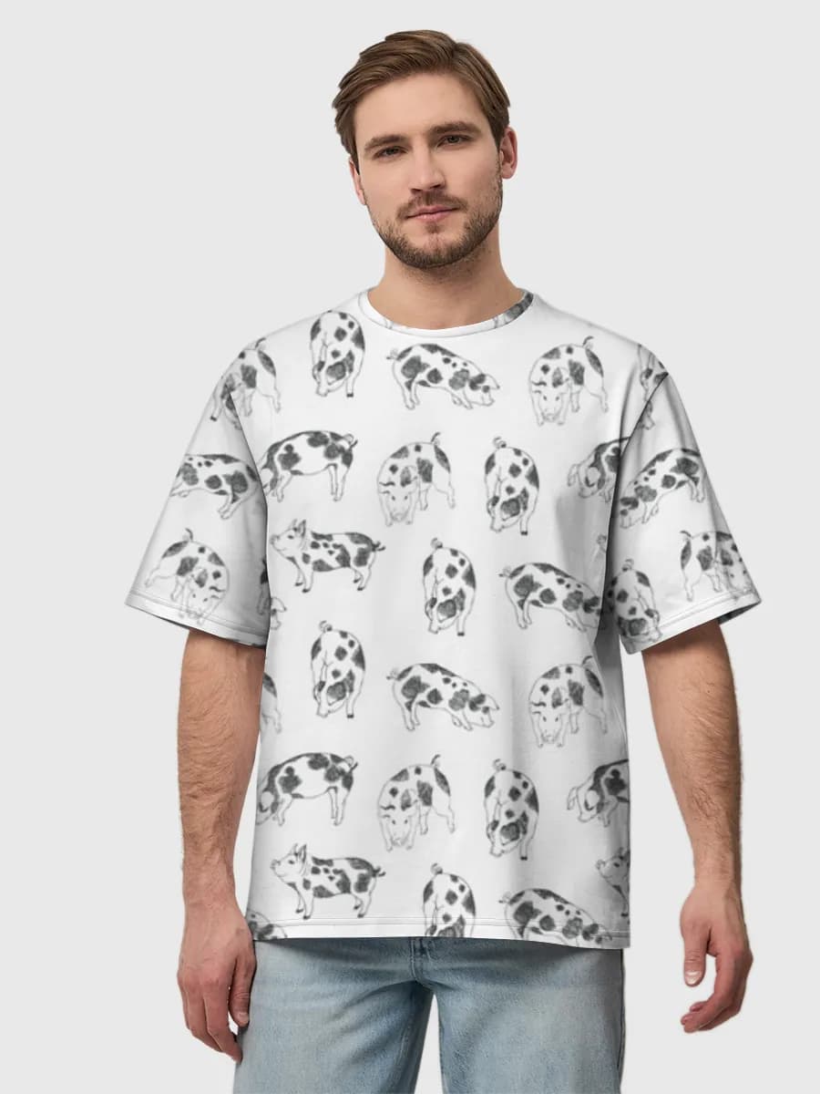 Men's oversized cotton T-shirt