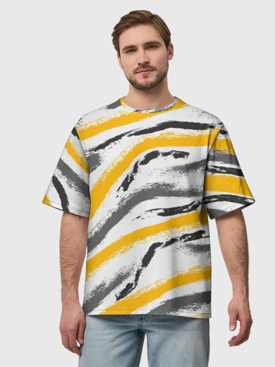 Mustard Chevron Brushstrokes