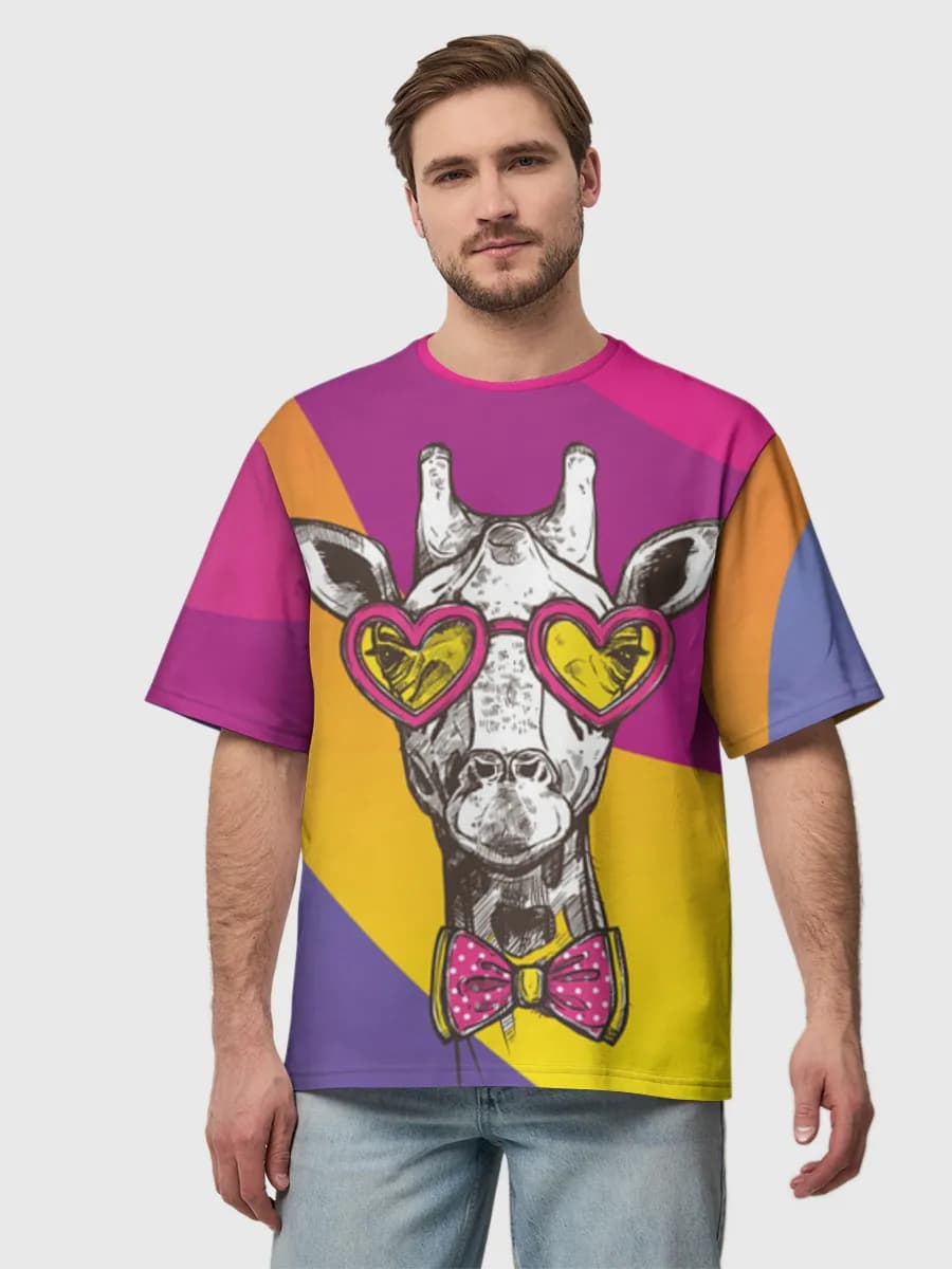 Giraffe In Heart Sunglasses