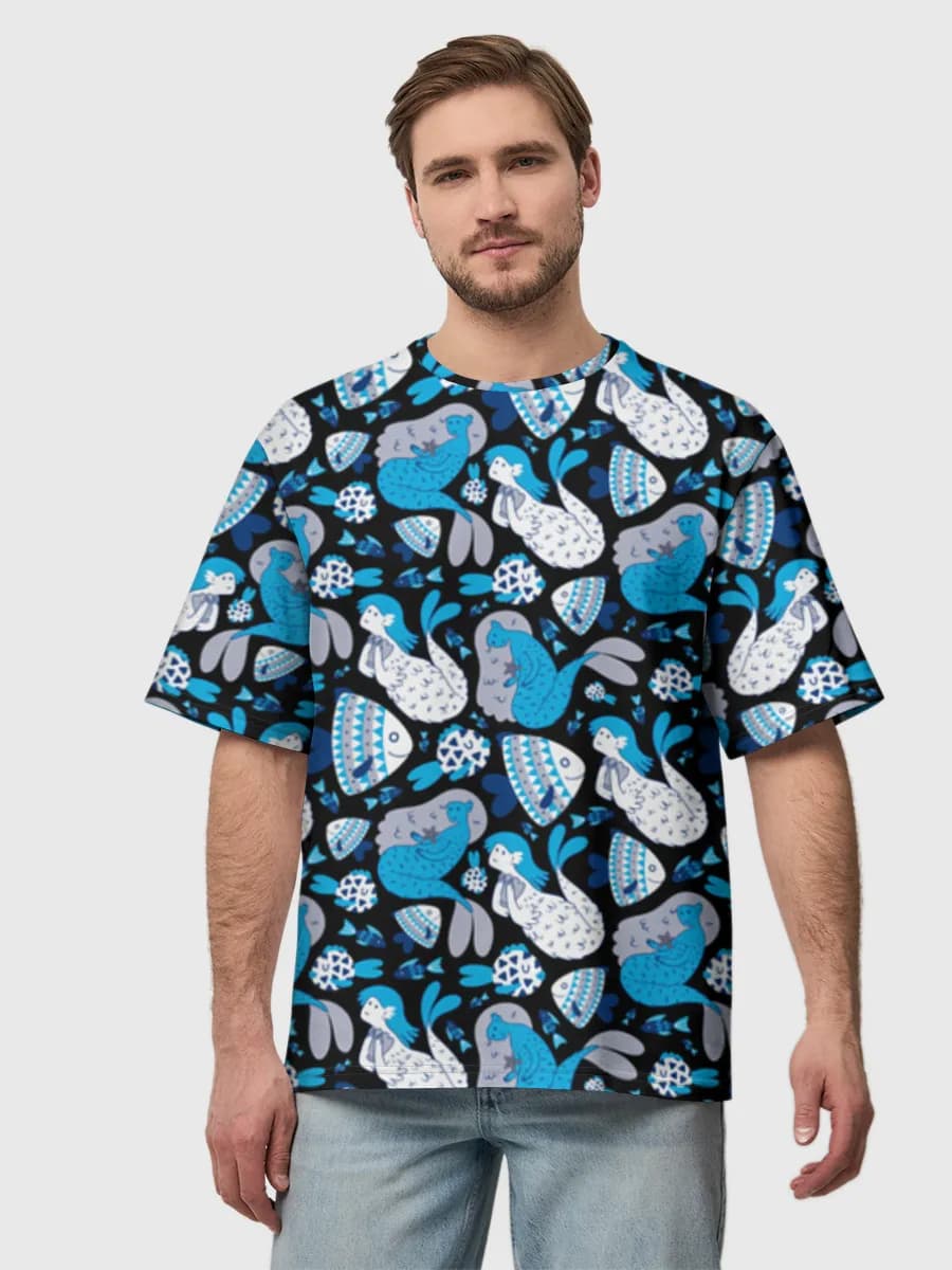 Men's oversized cotton T-shirt