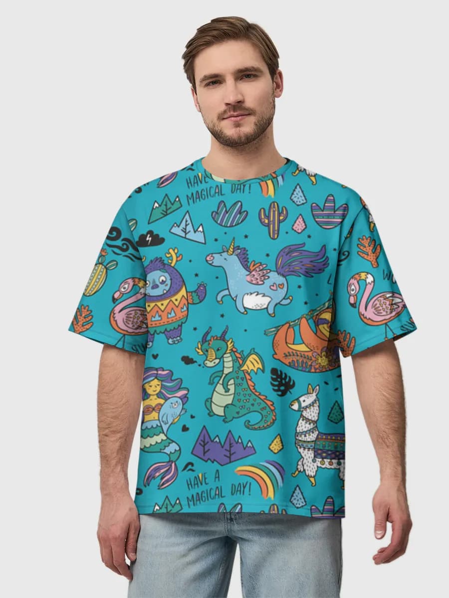 Men's oversized cotton T-shirt