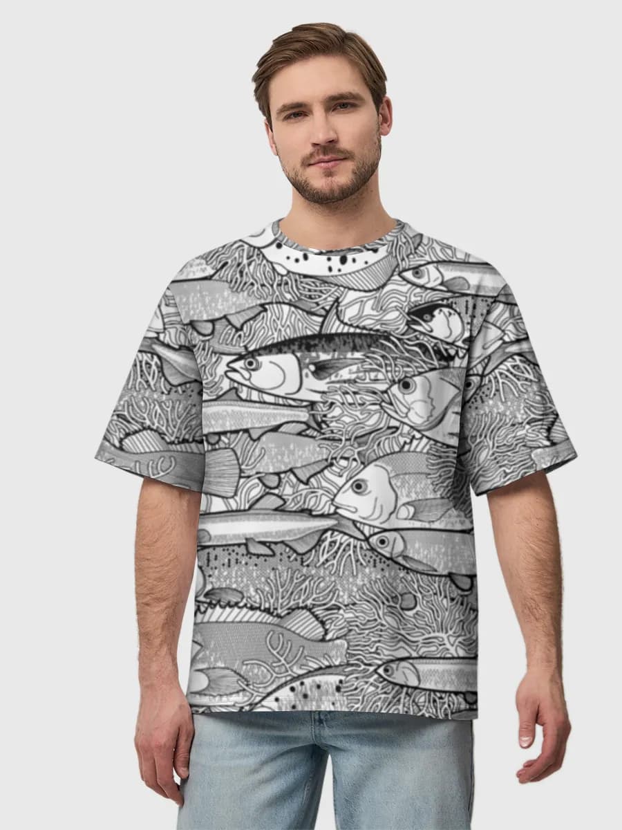 Men's oversized cotton T-shirt