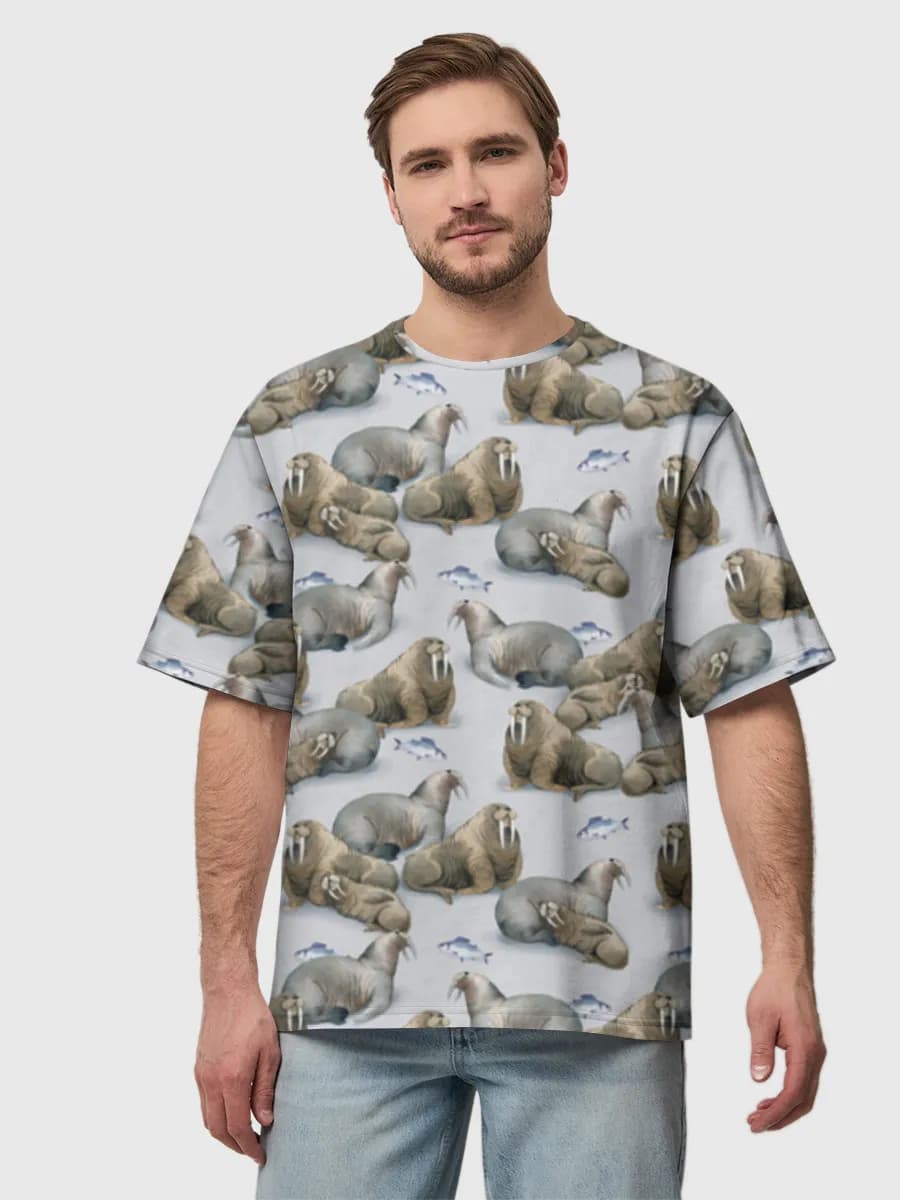 Men's oversized cotton T-shirt