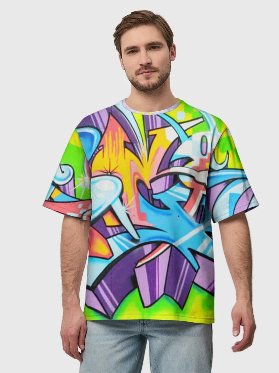 Men's oversized cotton T-shirt