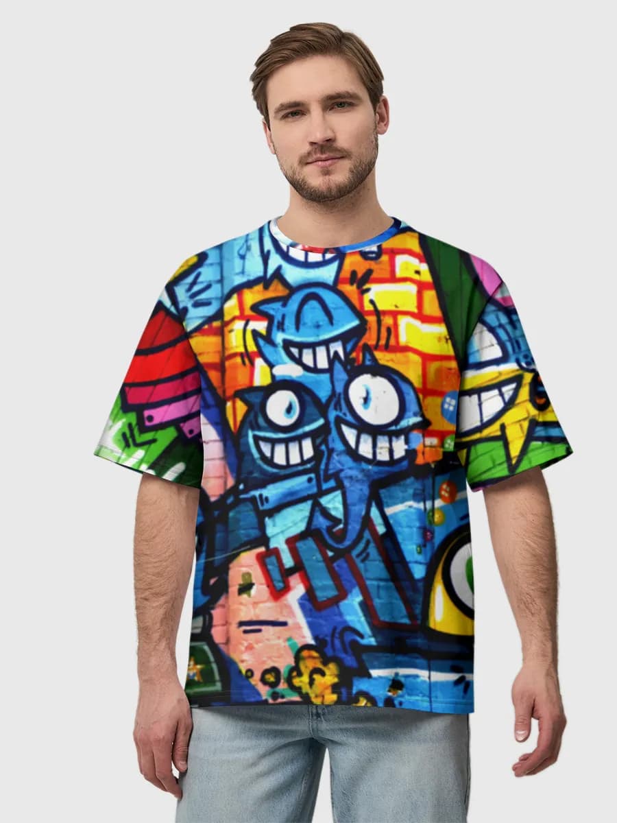 Men's oversized cotton T-shirt