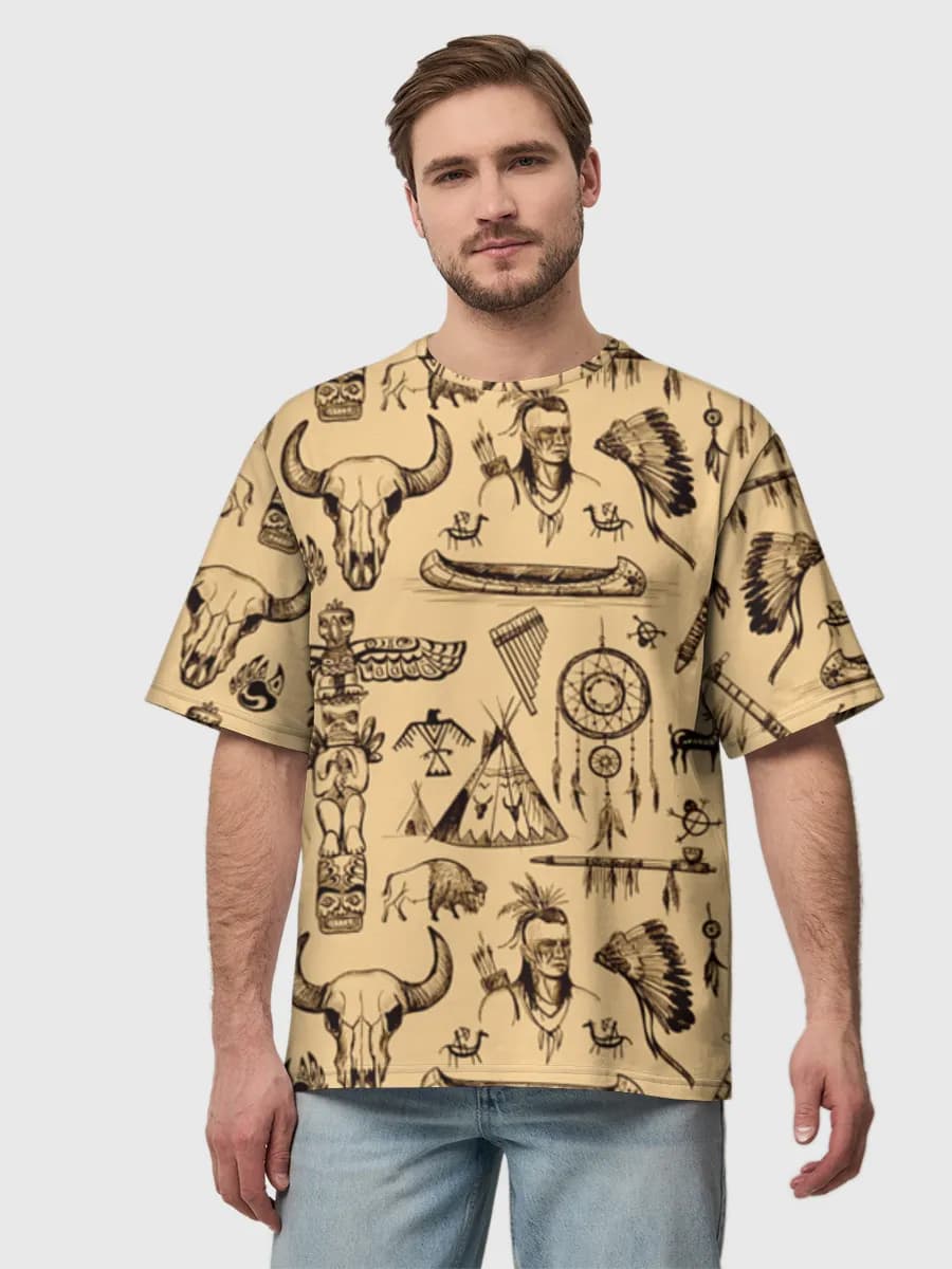 Men's oversized cotton T-shirt
