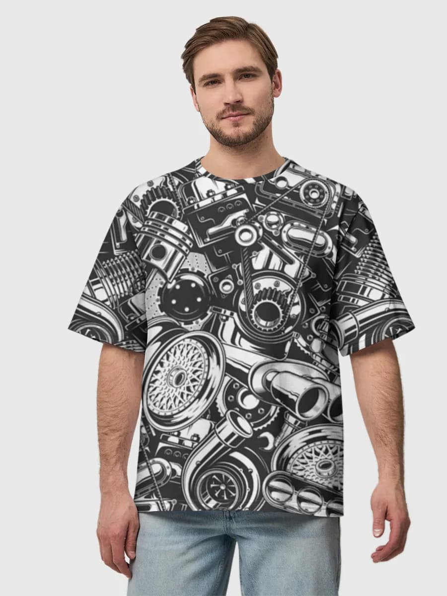 Men's oversized cotton T-shirt