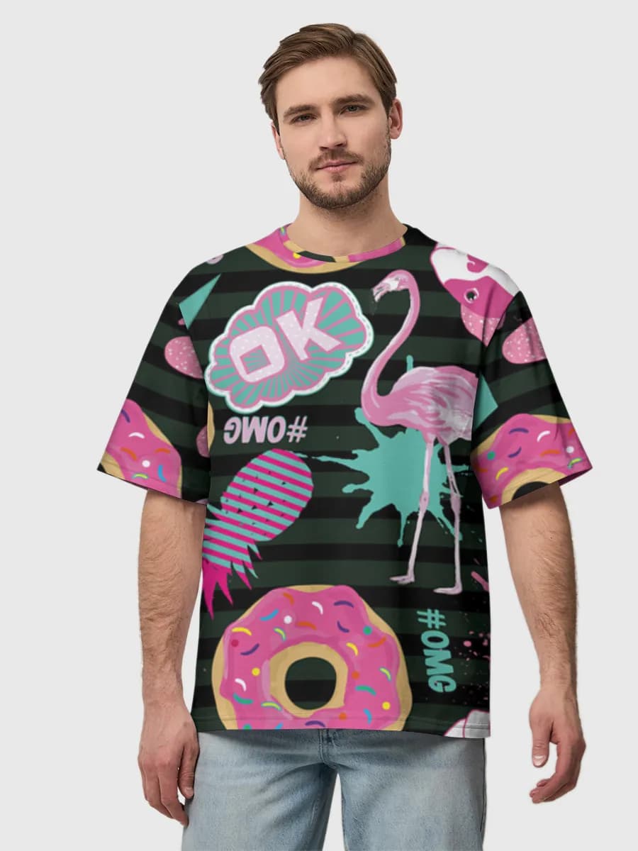 Men's oversized cotton T-shirt