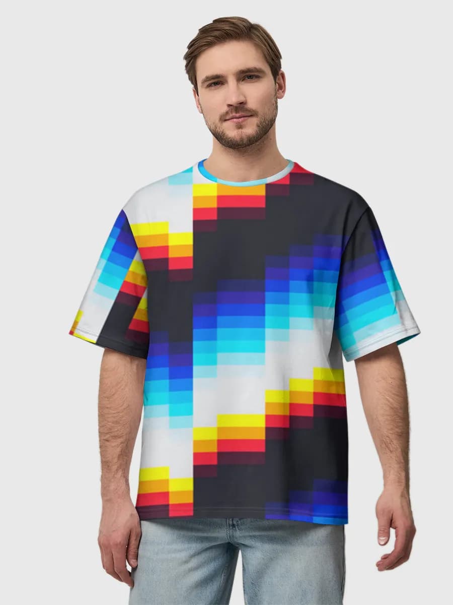 Retro Pixel Chevron Waves