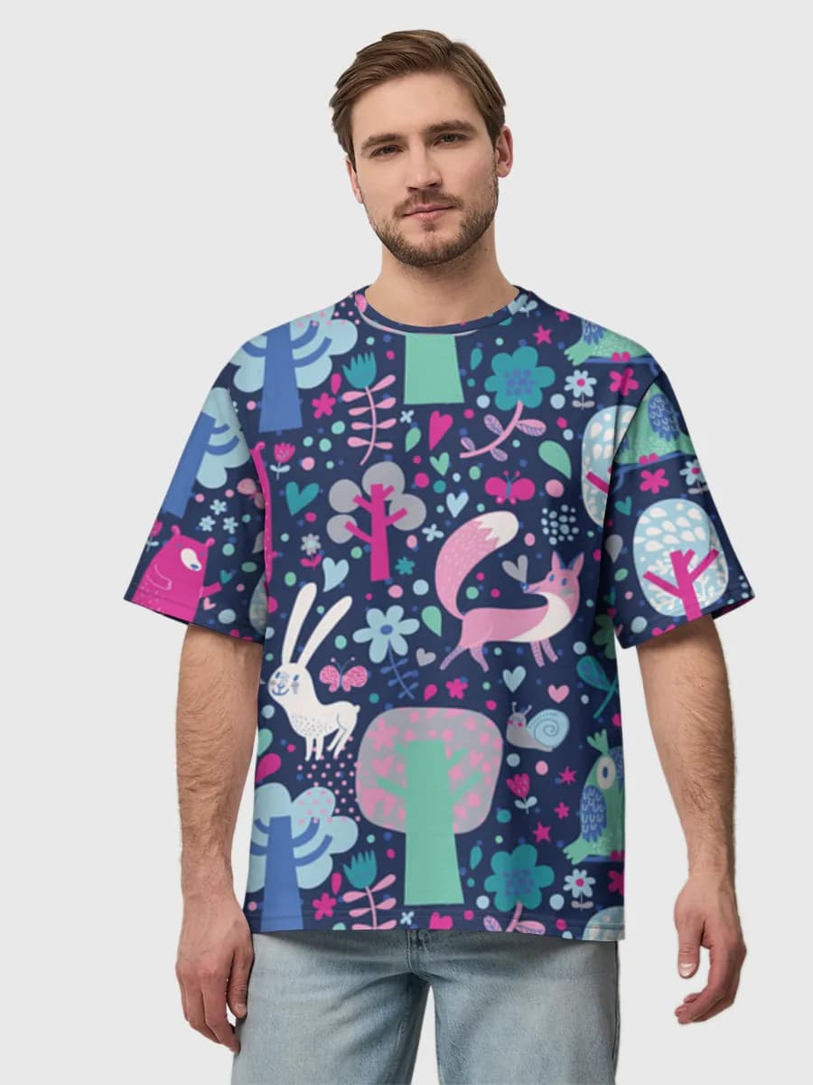 Men's oversized cotton T-shirt