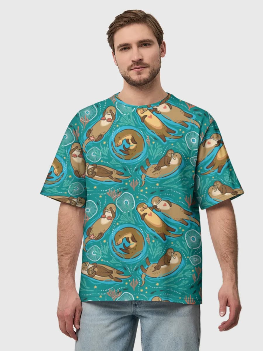 Men's oversized cotton T-shirt